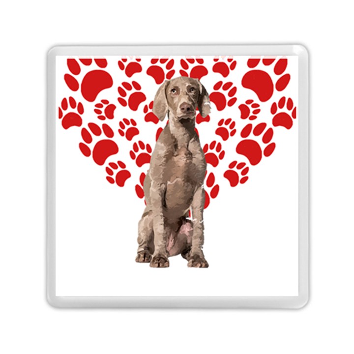 Weimaraner Gifts T- Shirt Cool Weimaraner Valentine Heart Paw Weimaraner Dog Lover Valentine Costume Memory Card Reader (Square)