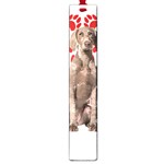 Weimaraner Gifts T- Shirt Cool Weimaraner Valentine Heart Paw Weimaraner Dog Lover Valentine Costume Large Book Marks Front