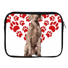 Weimaraner Gifts T- Shirt Cool Weimaraner Valentine Heart Paw Weimaraner Dog Lover Valentine Costume Apple iPad 2/3/4 Zipper Cases