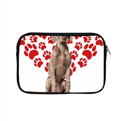 Weimaraner Gifts T- Shirt Cool Weimaraner Valentine Heart Paw Weimaraner Dog Lover Valentine Costume Apple MacBook Pro 15  Zipper Case