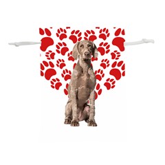 Weimaraner Gifts T- Shirt Cool Weimaraner Valentine Heart Paw Weimaraner Dog Lover Valentine Costume Lightweight Drawstring Pouch (M)