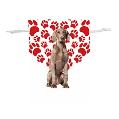Weimaraner Gifts T- Shirt Cool Weimaraner Valentine Heart Paw Weimaraner Dog Lover Valentine Costume Lightweight Drawstring Pouch (L)