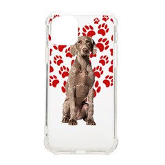 Weimaraner Gifts T- Shirt Cool Weimaraner Valentine Heart Paw Weimaraner Dog Lover Valentine Costume Iphone 11 Pro 5 8 Inch Tpu Uv Print Case by maxcute