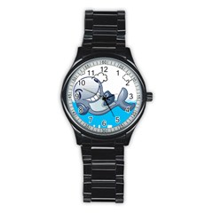 Whale Lovers T- Shirt Cute Whale Kids Water Sarcastic But Do I Have To  T- Shirt Stainless Steel Round Watch by maxcute