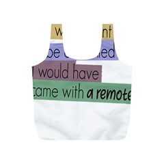 Woman T- Shirt If I Was Meant To Be Controlled I Would Have Came With A Remote T- Shirt Full Print Recycle Bag (S)