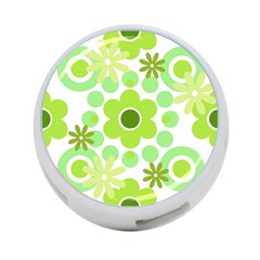 Flowers Pearls And Donuts Green Spearmint Green White 4-port Usb Hub (one Side) by Mazipoodles