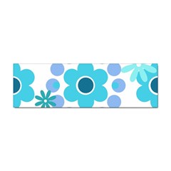 Flowers Pearls And Donuts Pastel Teal Periwinkle Teal White  Sticker Bumper (10 pack)