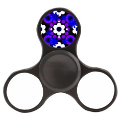 Flowers Pearls And Donuts Blue Purple White Black  Finger Spinner by Mazipoodles