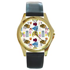 Clothes Amazing Fifa Photography Round Gold Metal Watch by Ravend