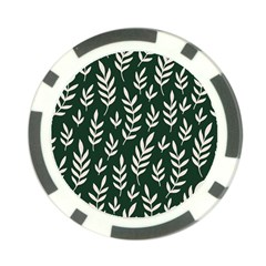 Leaves Foliage Plants Pattern Poker Chip Card Guard by Ravend