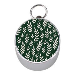 Leaves Foliage Plants Pattern Mini Silver Compasses