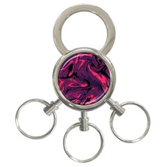 Abstract Pattern Texture Art 3-ring Key Chain by Ravend
