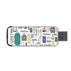 Medical Biology Detail Medicine Psychedelic Science Abstract Abstraction Chemistry Genetics Art Patt Portable Usb Flash (two Sides) by Jancukart