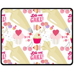 Desserts Pastries Baking Wallpaper One Side Fleece Blanket (medium) by Ravend