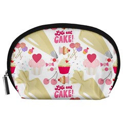 Desserts Pastries Baking Wallpaper Accessory Pouch (large) by Ravend