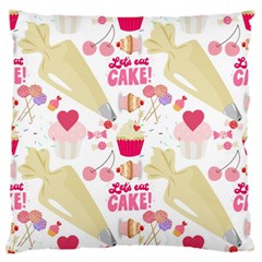 Desserts Pastries Baking Wallpaper Standard Premium Plush Fleece Cushion Case (one Side)