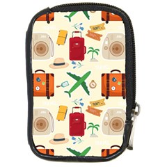 Suitcase Tickets Plane Camera Compact Camera Leather Case