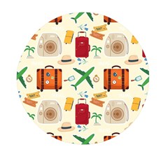 Suitcase Tickets Plane Camera Mini Round Pill Box (pack Of 5)