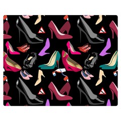 Heels Shoes Pattern Feminine Art Premium Plush Fleece Blanket (medium)