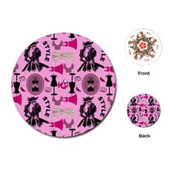 Fashion Girl Newyork Bts Nft Playing Cards Single Design (round) by Ravend