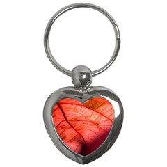 Leaf Copper Leaf Plant Nature Key Chain (heart)