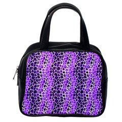 Purple Leopard  Classic Handbag (one Side) by DinkovaArt