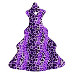 Purple Leopard  Christmas Tree Ornament (two Sides) by DinkovaArt