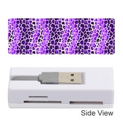 Purple Leopard  Memory Card Reader (stick) by DinkovaArt