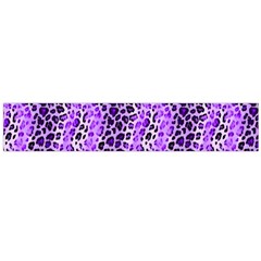 Purple Leopard  Large Premium Plush Fleece Scarf  by DinkovaArt