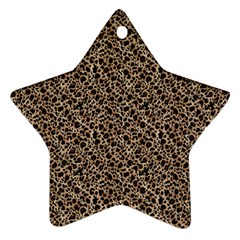 Purple Leopard 05 Star Ornament (two Sides) by DinkovaArt