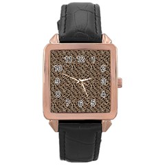 Purple Leopard 05 Rose Gold Leather Watch 