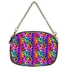 Rainbow Leopard Chain Purse (one Side) by DinkovaArt