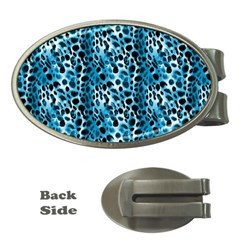 Blue Leopard Money Clips (Oval) 