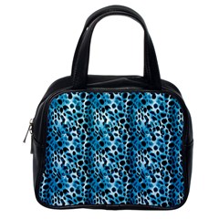 Blue Leopard Classic Handbag (one Side) by DinkovaArt