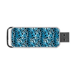 Blue Leopard Portable USB Flash (One Side)