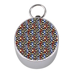 Colorful Leopard Mini Silver Compasses by DinkovaArt