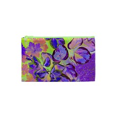 Purple Leaves Cosmetic Bag (xs) by DinkovaArt