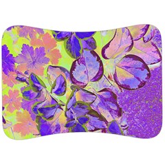 Purple Leaves Velour Seat Head Rest Cushion by DinkovaArt