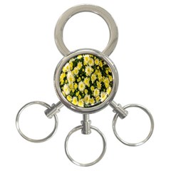 Autumn Background Closeup Flowers 3-ring Key Chain by artworkshop