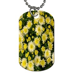 Autumn Background Closeup Flowers Dog Tag (two Sides) by artworkshop