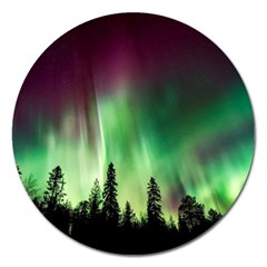 Aurora Borealis Northern Lights Nature Magnet 5  (round)