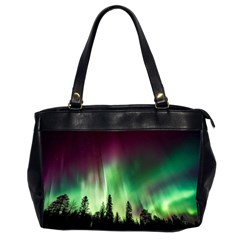 Aurora Borealis Northern Lights Nature Oversize Office Handbag (2 Sides) by Ravend