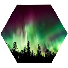 Aurora Borealis Northern Lights Nature Wooden Puzzle Hexagon