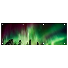 Aurora Borealis Northern Lights Nature Banner And Sign 9  X 3  by Ravend