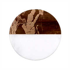 Design Pattern Decoration Classic Marble Wood Coaster (Round) 