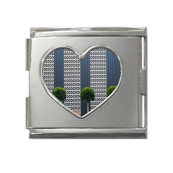Exterior building pattern Mega Link Heart Italian Charm (18mm)