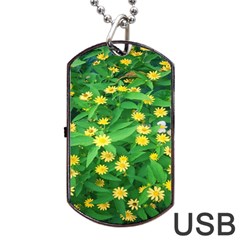 Flower Plant Spring Dog Tag Usb Flash (two Sides) by artworkshop