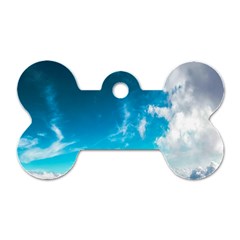 Landscape Sky Clouds Hd Wallpaper Dog Tag Bone (one Side) by artworkshop