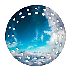 Landscape Sky Clouds Hd Wallpaper Ornament (round Filigree) by artworkshop