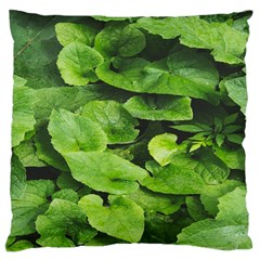 Layered Plant Leaves Iphone Wallpaper Large Premium Plush Fleece Cushion Case (one Side) by artworkshop